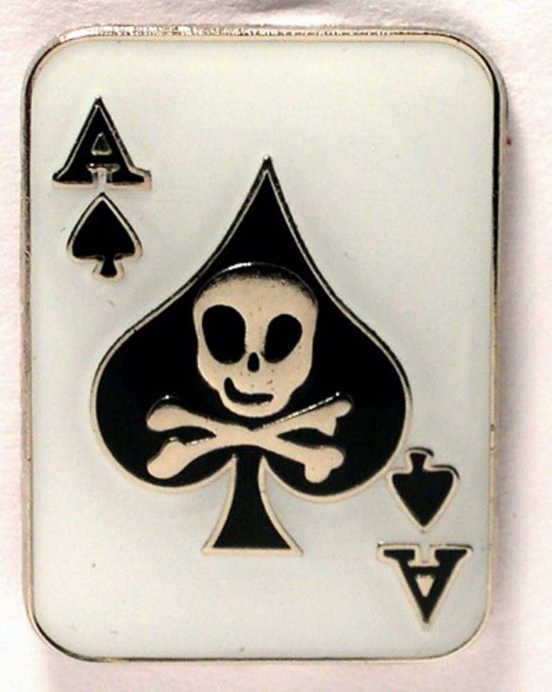 Metal Enamel Pin Badge Poker Card Ace of Spades