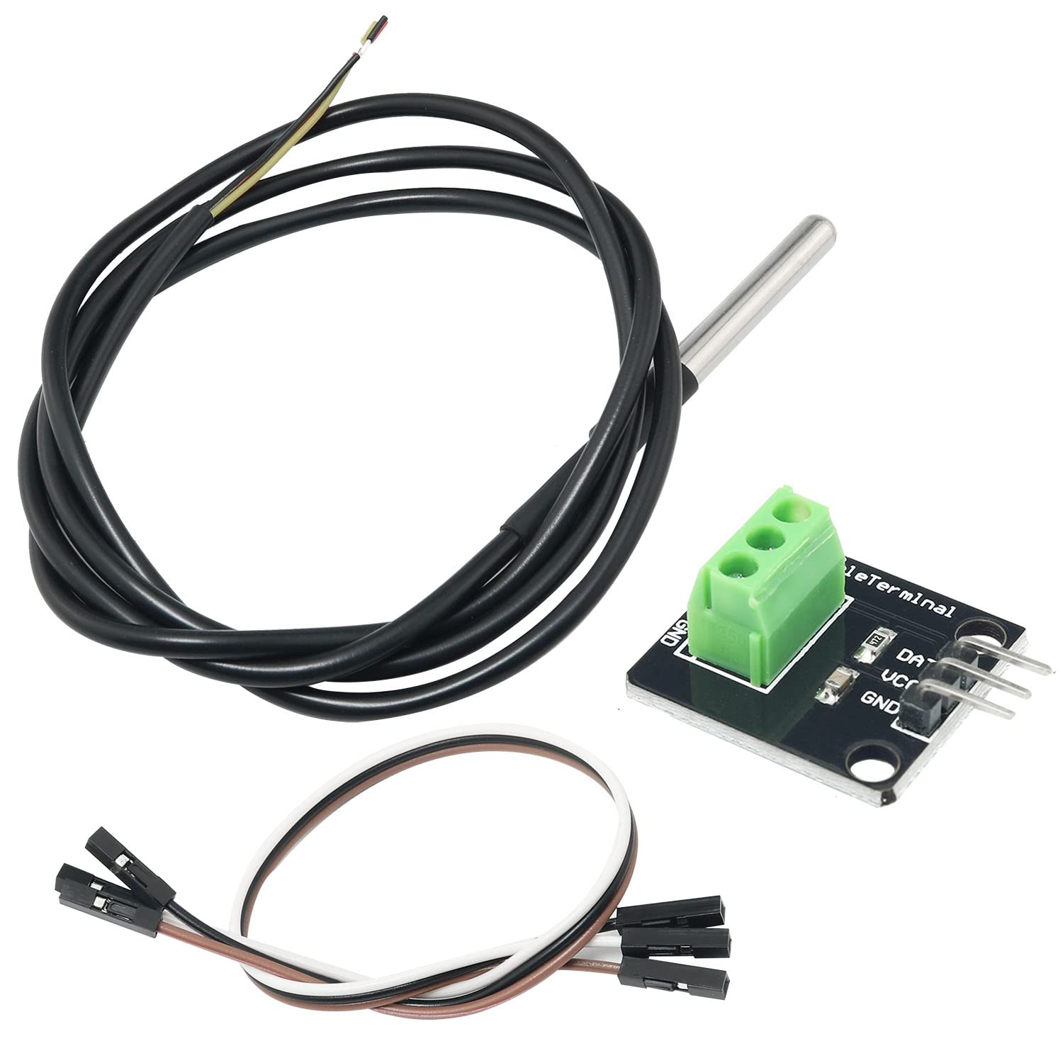 SJZBIN DS18B20 Temperature Sensor Module Kit Waterproof Stainless Steel ...