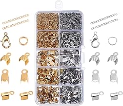 Pamtns 1000 Pièces Attache Bracelet Fermoir Mousqueton Bracelets Griffe Fermoirs Pince Ensemble Fermoir Mousqueton Fermoirs Griffe avec Anneaux de Saut et Extenseurs de La Chaîne