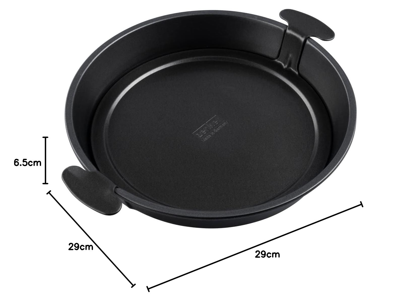 Zenker Forma do tarty z dnem podnoszącym – średnica 28 cm – okrągła forma do ciasta z powłoką zapobiegającą przywieraniu – forma do pieczenia z wyjmowanym dnem na tarty, quiche i co., czarna, 3862