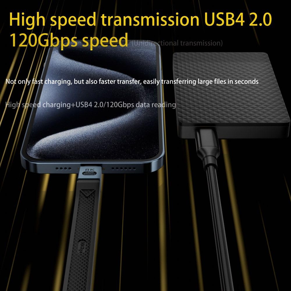 LivX USB4 240W 8K 60Hz 80Gbps Şarj ve Veri Aktarım Kablosu OTGFB