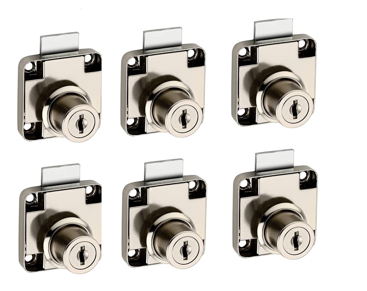 Multipurpose Drawer Lock with 4 Key (22 MM, Silver Almirah Lock High Quality Furniture Lock Pack of 6-image-28
