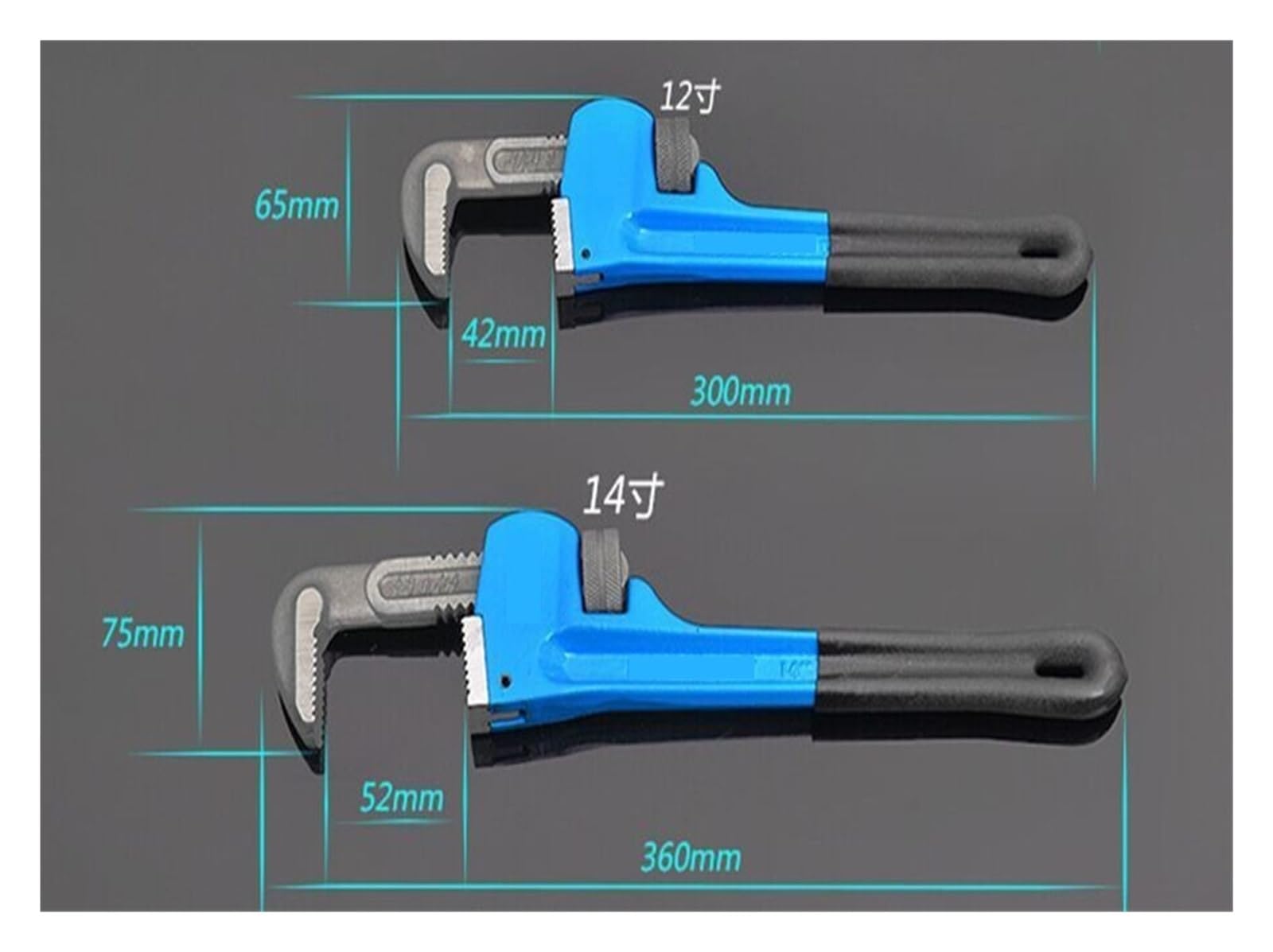 Chiave per Tubi Chiave for Tubi Dutys Regolabile 6" 8" 10" 12" 14" Utensili manuali 1 pz.(14inch)