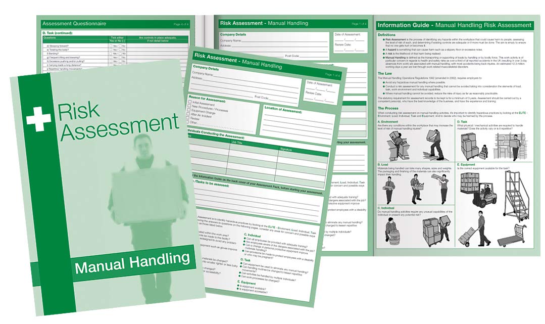 Buy Safety First Aid Manual Handling Risk sment Guide and Template Step