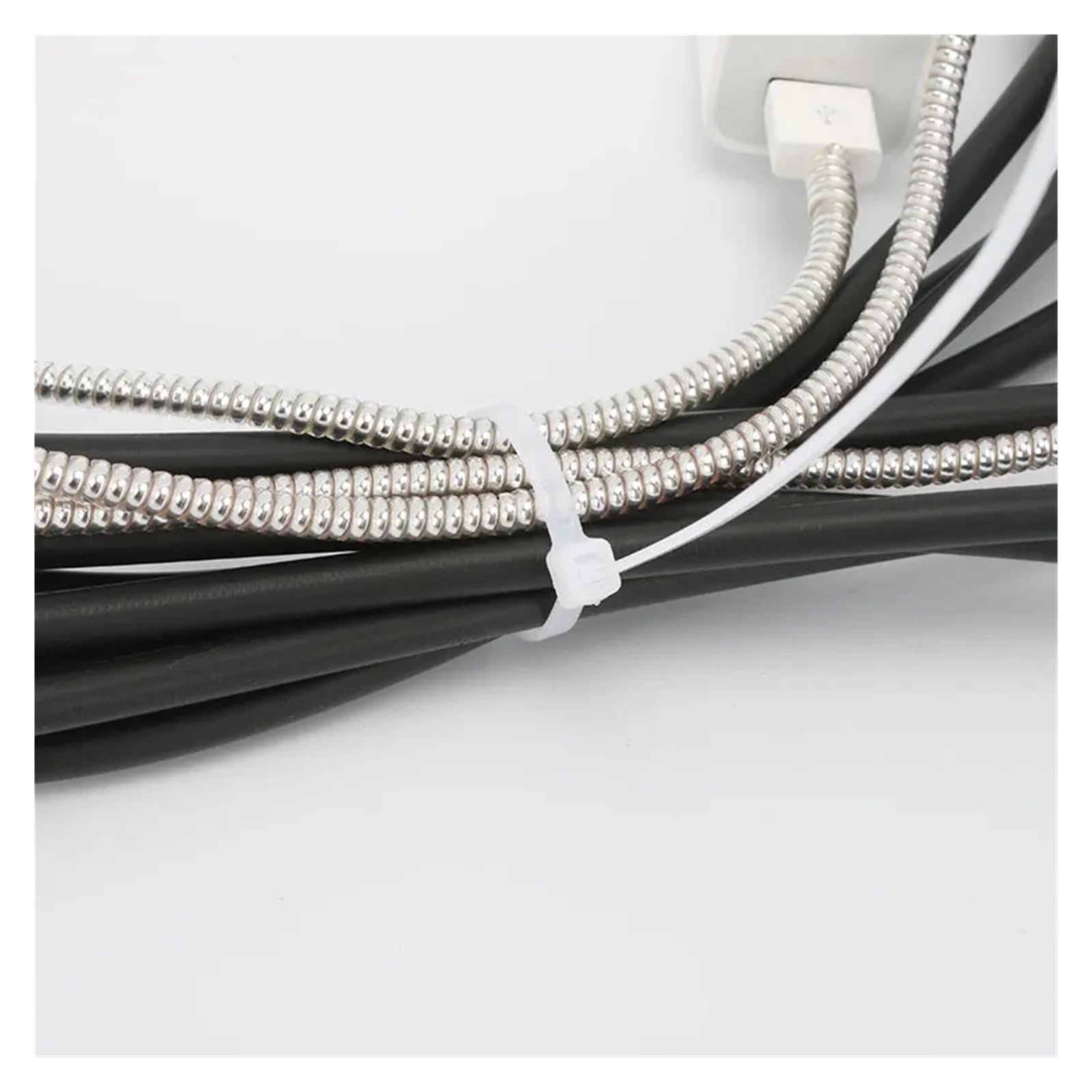 Bridas para Cables Brida de Nailon de plástico autoblocante, Brida Negra for Cables, Anillo de sujeción, Brida for Cables, Cierres con Cremallera, Correa, Juego de Bridas de Nailon(5x250mm)
