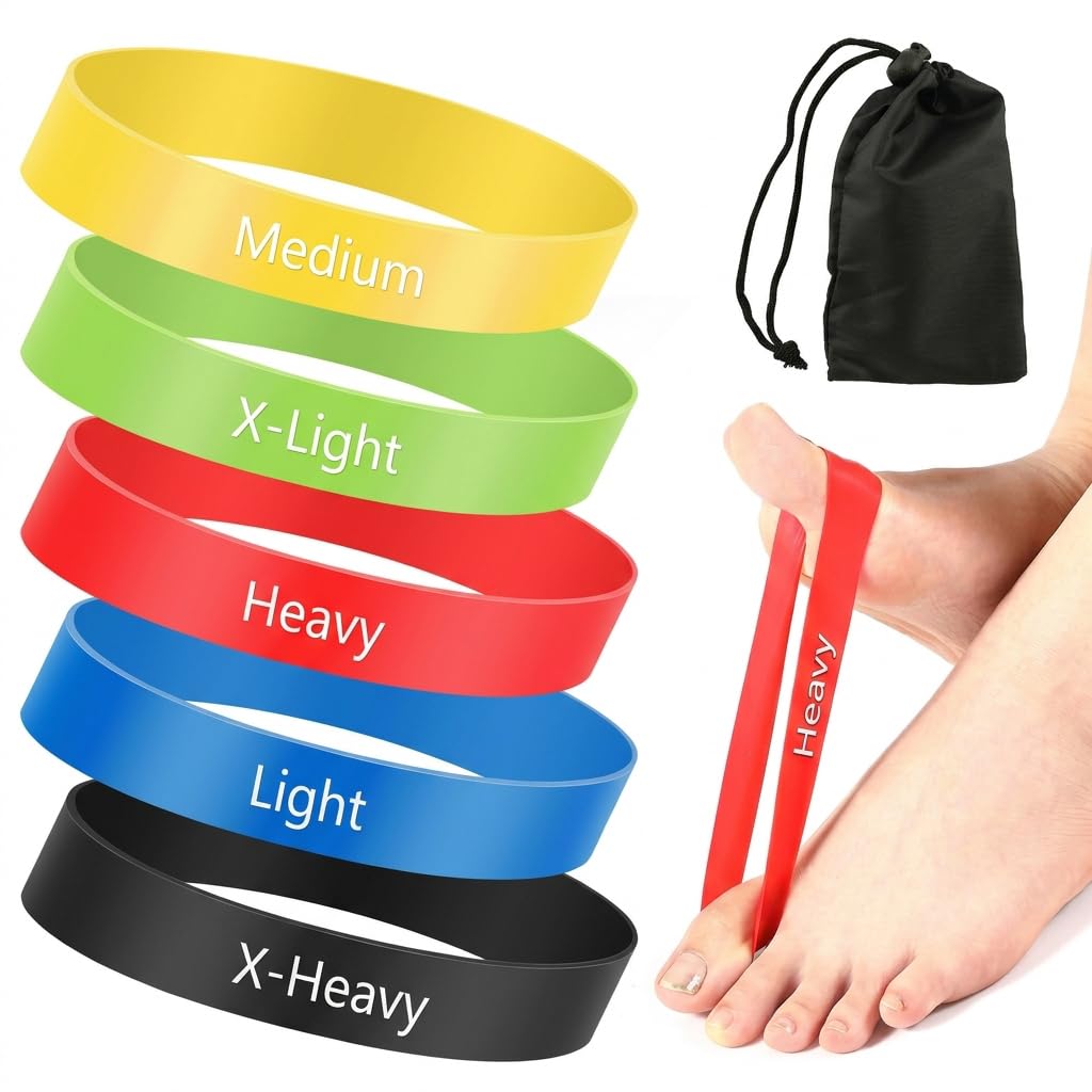 Proberos® 5Pcs Toe Stretcher Bands with 5 Different Levels, Foot Bunion | Toe Separator Spacer Set, Foot Stretcher Straightener for Foot Bunion Relief Strengthening and Daily Exercise-image-38