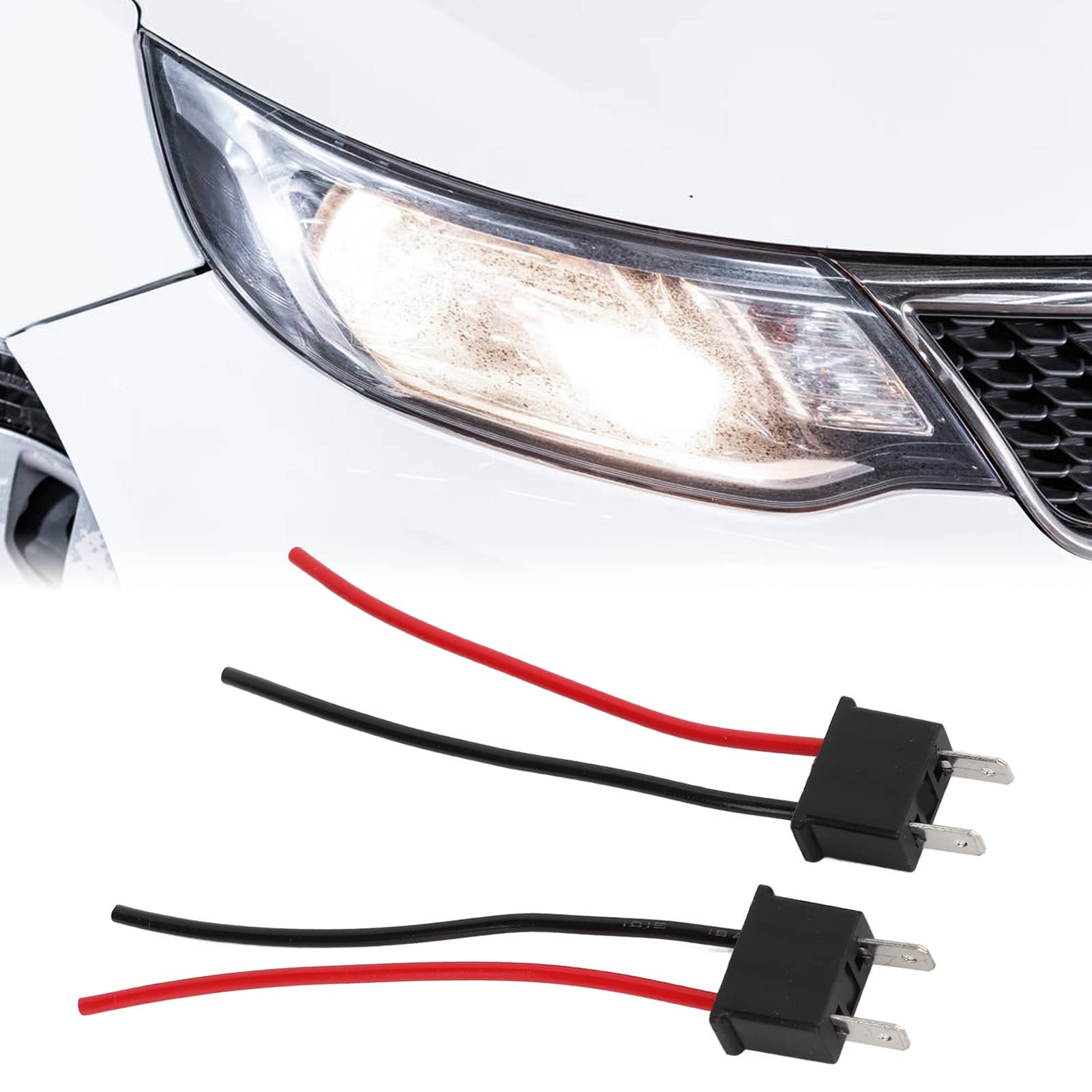 Eujgoov Headlight Connector LED Headlight Socket H7 Headlight Male Wire Connector for Headlight for H7 Bulb Socket