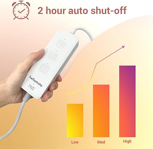 Miniatura 4 de Almohadilla térmica con peso, almohadilla térmica eléctrica de 1.5 libras para aliviar el dolor de espalda y calambres, almohadilla térmica caliente