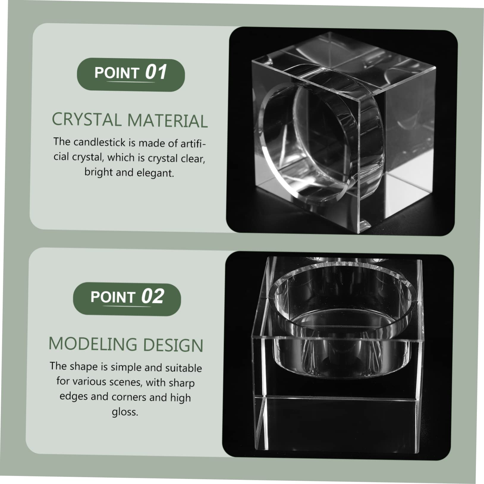 Portavelas Votivos de Cristal Decorativos para Mesa, 3 Piezas