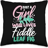 Vista 4 de Fiddle Leaf Fig Ficus Lyrata Care Tree Plant Soil Indoor Throw Pillow