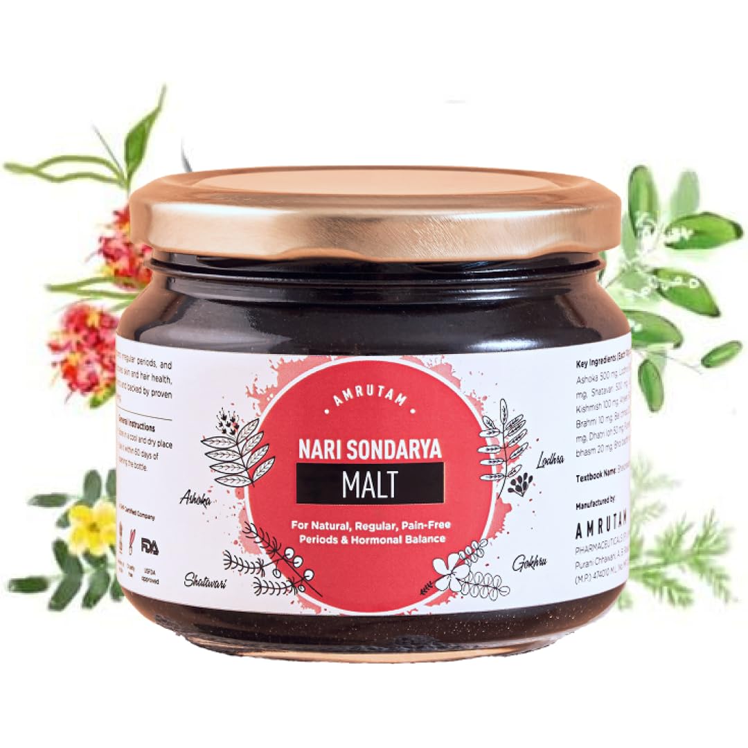 AMRUTAM Nari Sondarya | Ayurvedic Medicine for Women's Health with Ashoka, Lodhra, Shatavari | 20+ Ayurvedic Herbs (400 GRAMS)