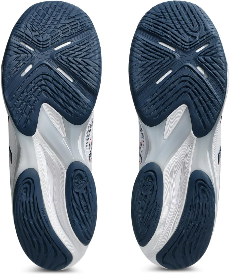 ASICS Men's Netburner Ballistic FlyteFoam 4 Mid Top Volleyball Shoes, 11, White/MAKO Blue - Image 7