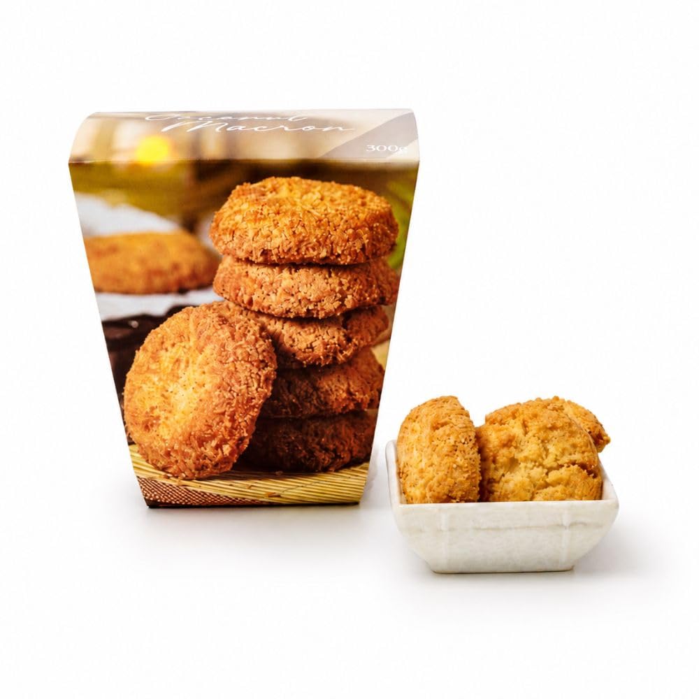 Chocovic Coconut Macron Cookies | Crunchy & Chewy Coconut Delight | Freshly Baked, Vegetarian Snack | Perfect Tea-Time Treat | 300g Pack-image-33