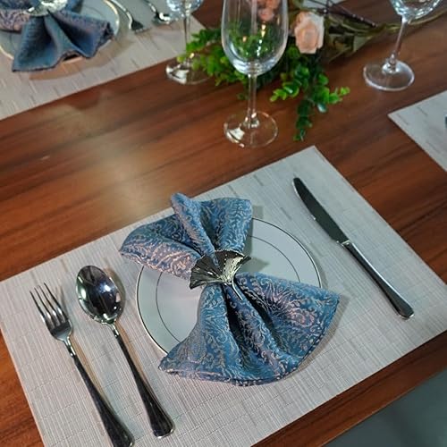 Miniatura 6 de Red-A - Manteles individuales para mesa de comedor, resistentes al calor, lavables, fáciles de limpiar