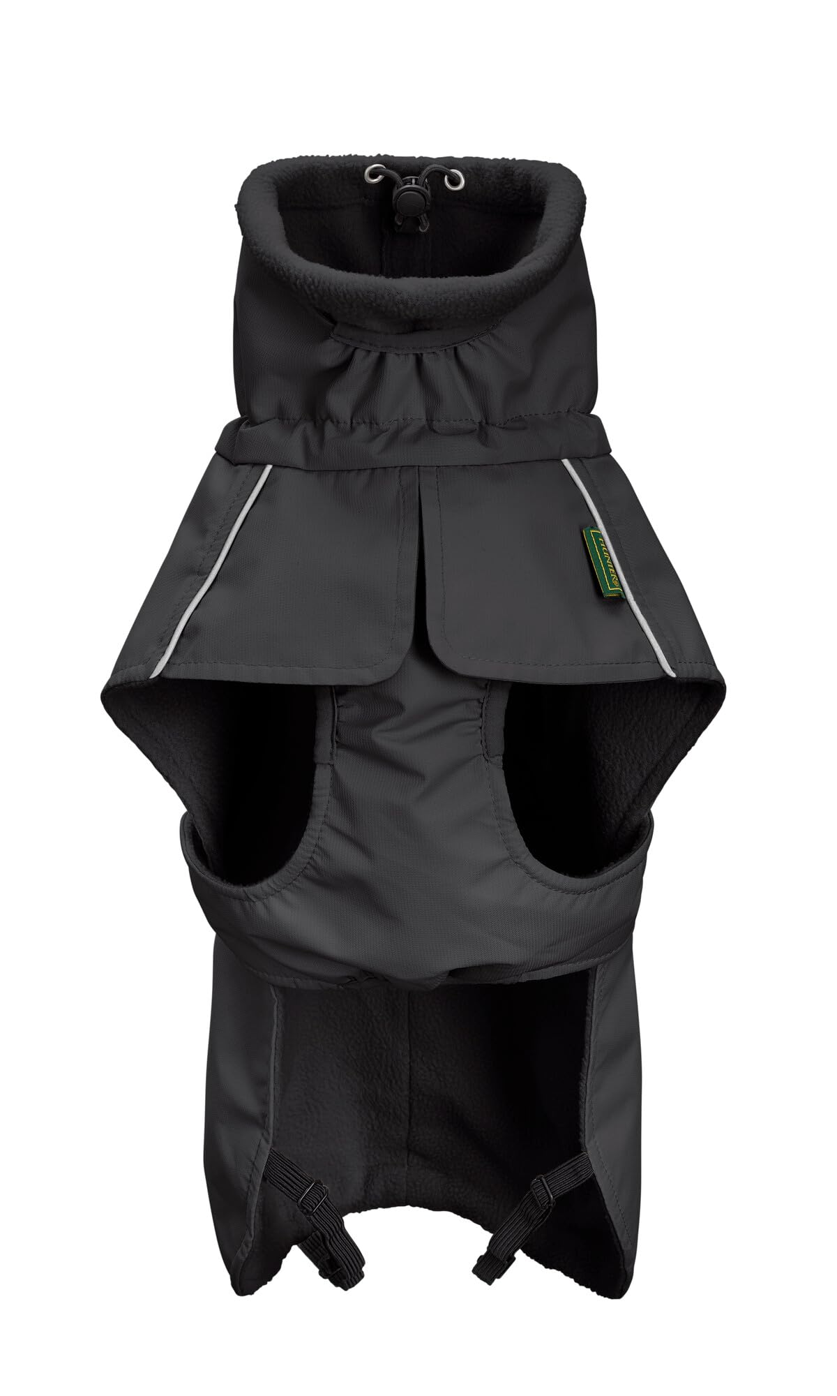 HUNTER Hundemantel NORDBY, Farbe: schwarz, wasserabweisend, warm gefüttert, reflektierend, ideal für Outdoor-Abenteuer, schützt vor Kälte & Nässe, maschinenwaschbar, Größe: 45