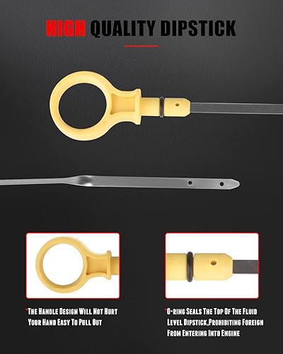 Miniatura 3 de CCIYU Varilla de aceite de 22.72 pulgadas, indicador de nivel de aceite para Mazda 3 2.5L L4 2010-2013, para Mazda 5 2.5L L4 2012-2015, para Mazda 6