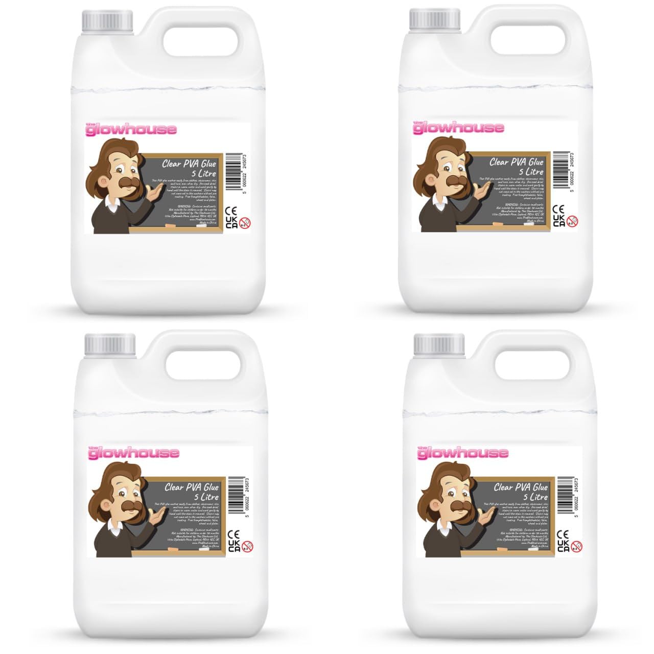 The Glowhouse Zmywalny klej PVA 5 litrów Art Craft Gluant (20 litrów (przezroczysty))