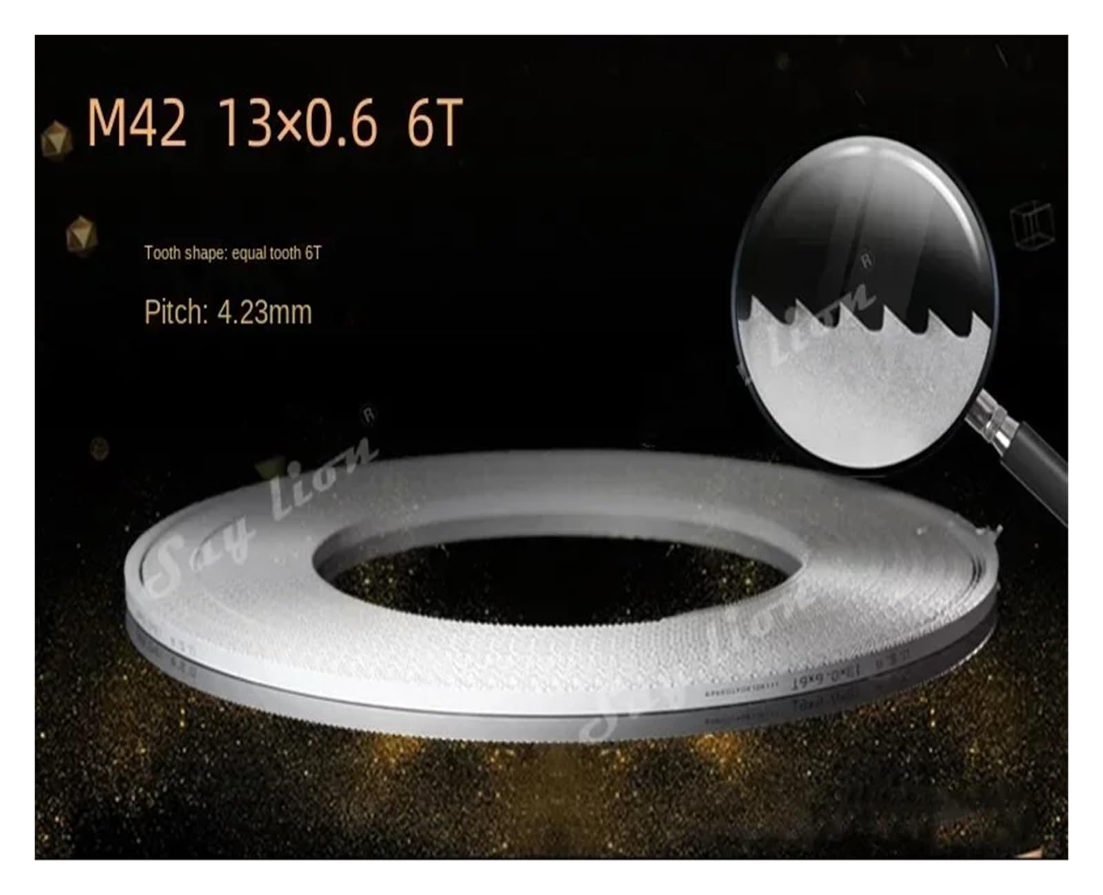 1 szt. Długość brzeszczotów do pił taśmowych 1780 1440 2560 1085 1840 1826 1790 X 13 Mm z brzeszczotem 6/14Tpi do cięcia twardego drewna aluminium metal(14Tpi,Length 2560mm)