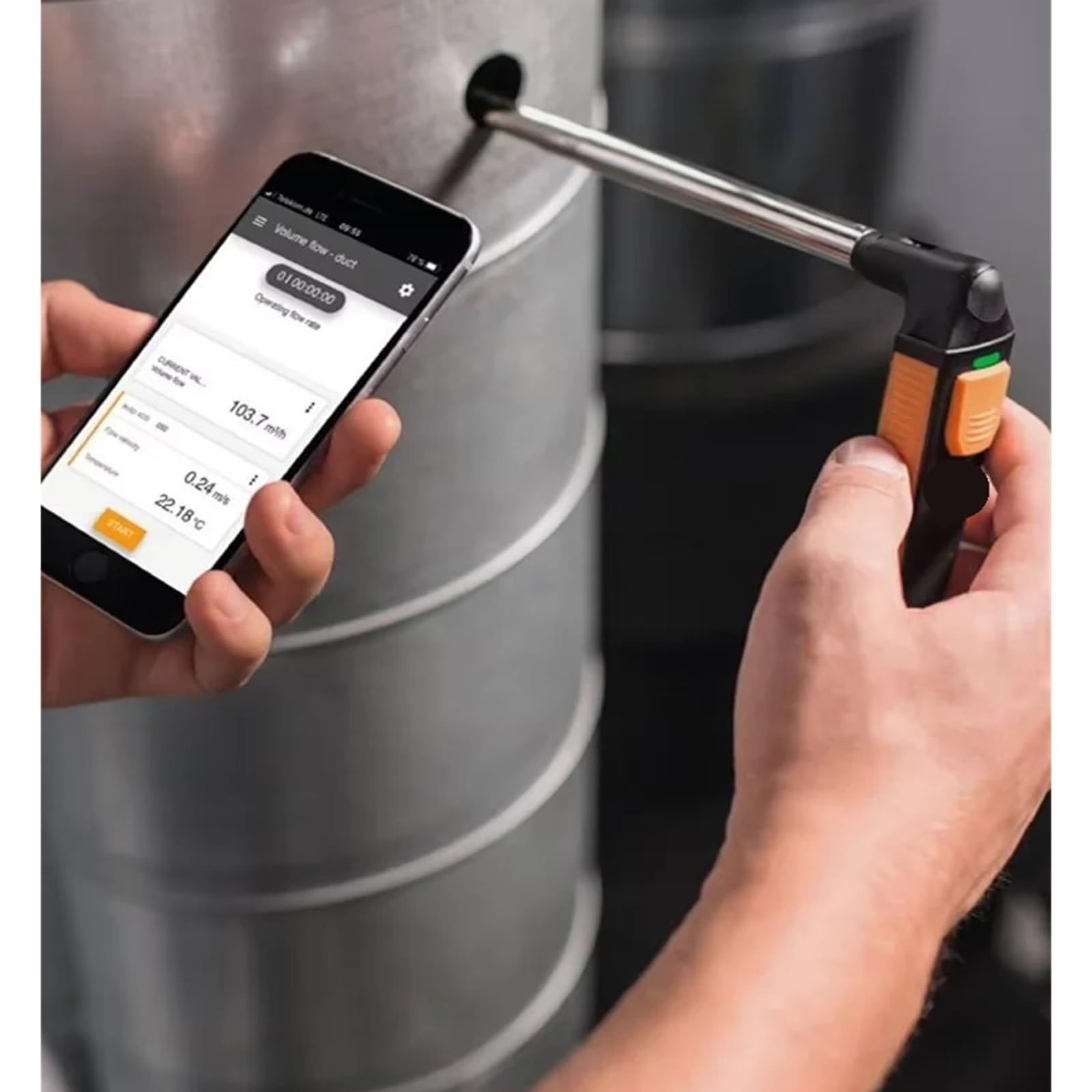 Anemometro, 405i - Anemómetro térmico con funcionamiento mediante teléfono inteligente 0560 1405