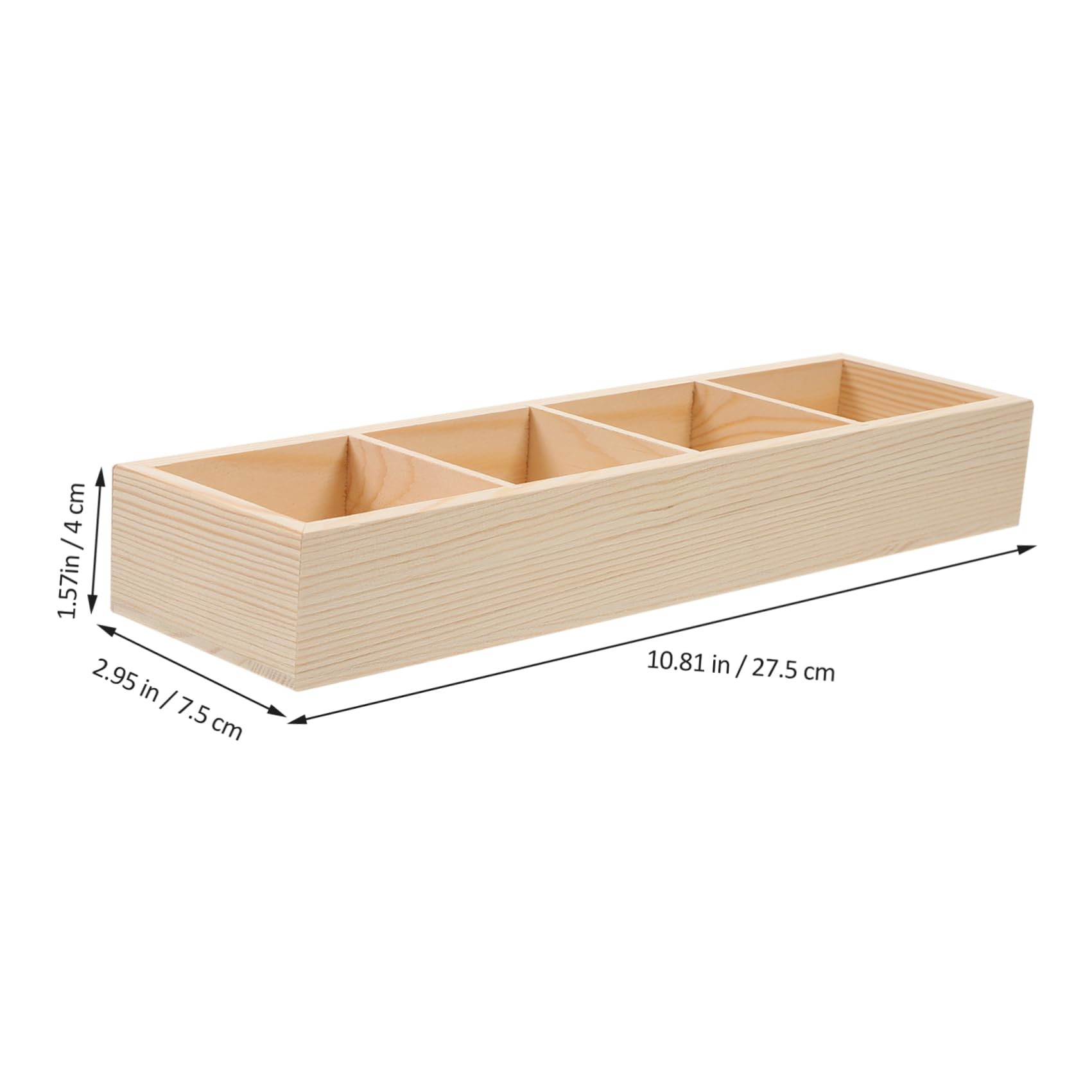 STOBAZA Elegant Desktop Tea Organizer Wooden Tea Bag Box Dividers for Household