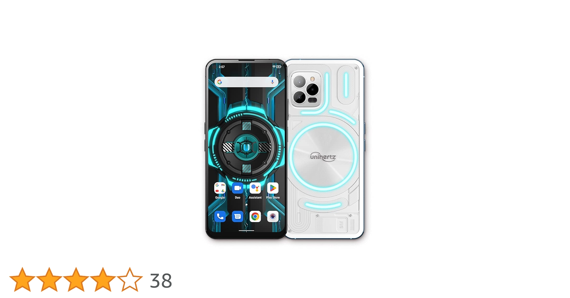 unihertz LUNA ホワイト Amazon.co.jp: Unihertz Luna ホワイト 透明バックデザインな