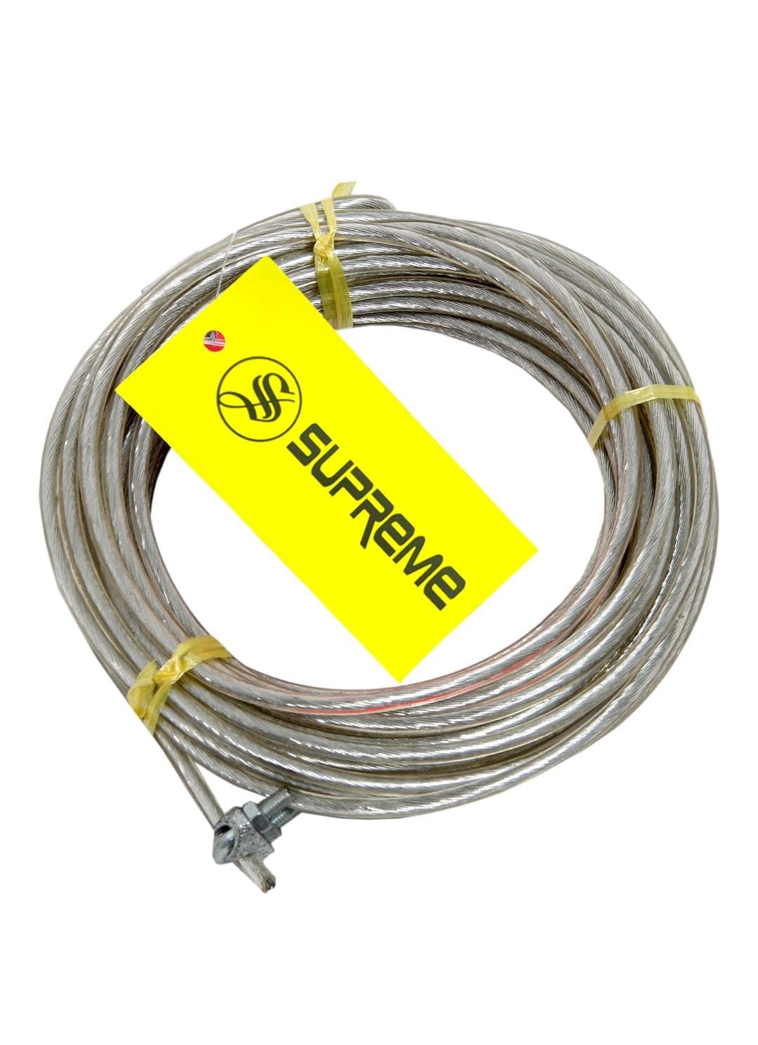 Supreme Volleyball Net Wire 5MM Thickness PVC Coated Iron Wire Heavy Duty. Volleyball Net (White)