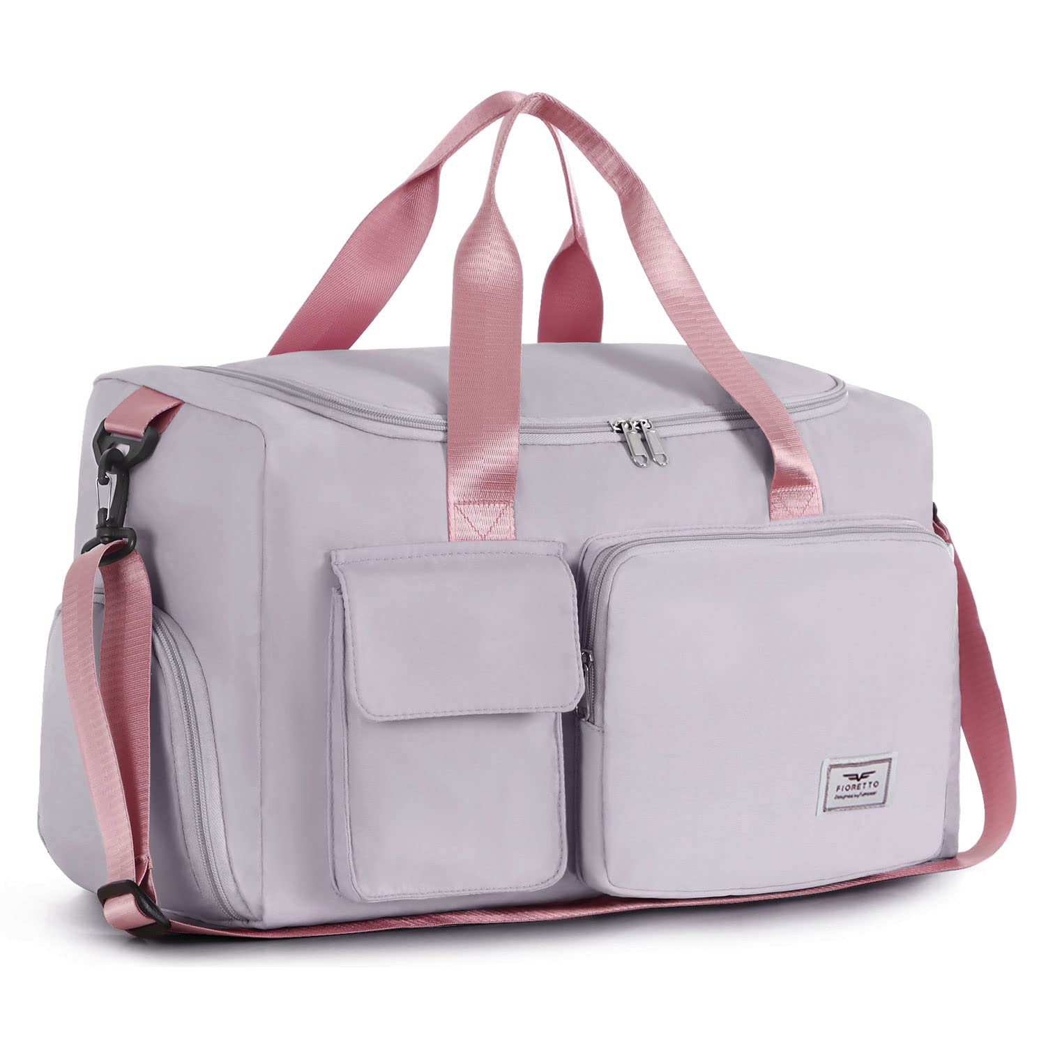GSG SINCE 1998 Womens Mens Sports Gym Bag Duffle Bag with Shoes Compartment, Weekend Travel Bag Overnight Bag for Women, Water Resistant Holdall Hospital Bag for Swimming — image 1