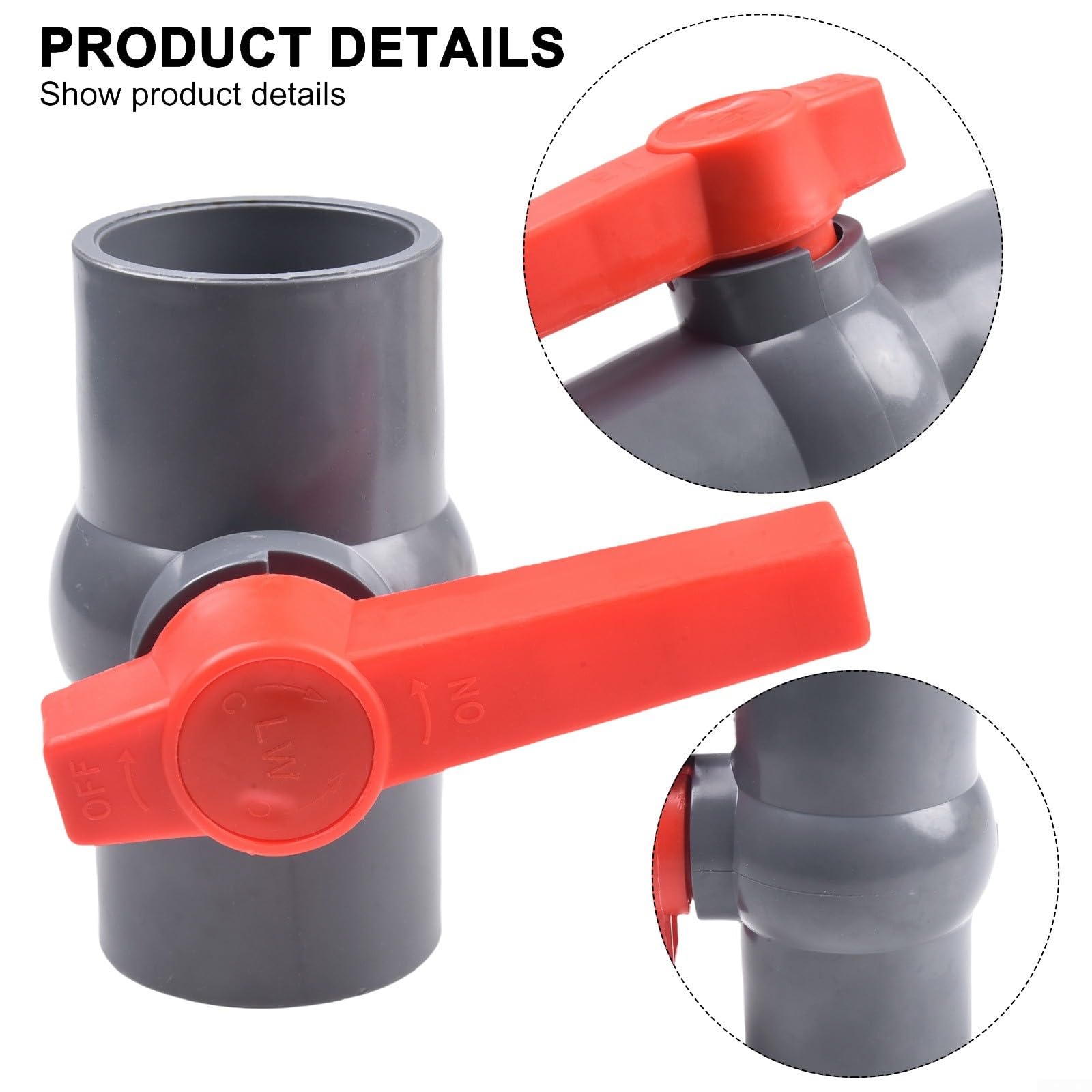 HAF® Valvola A Sfera In PVC Con Manico Blu Con 2 Manicotti Adesivi - Foto 12