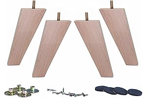 WEICHUAN Wood Furniture Feet for Sofa, Couch, Chair, Ottoman