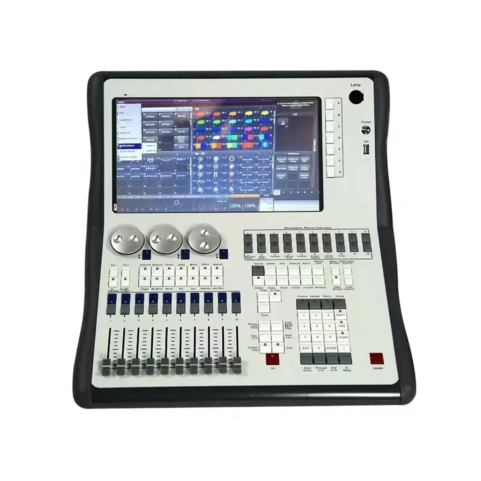 DMX Controller, Dimming Console Sta Lighting DMX Controller, I5 V16 Free Switching DJ Disco with Flight Case(Flight case V11.3)