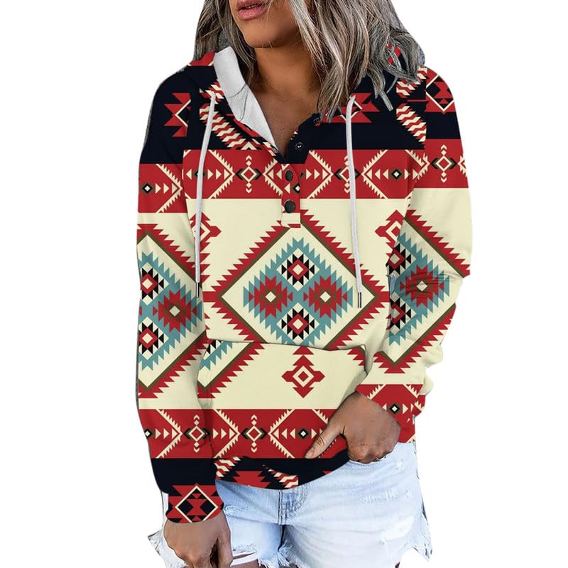 Sweat à capuche imprimé ethnique parfait pour vos soirées de mi-saison