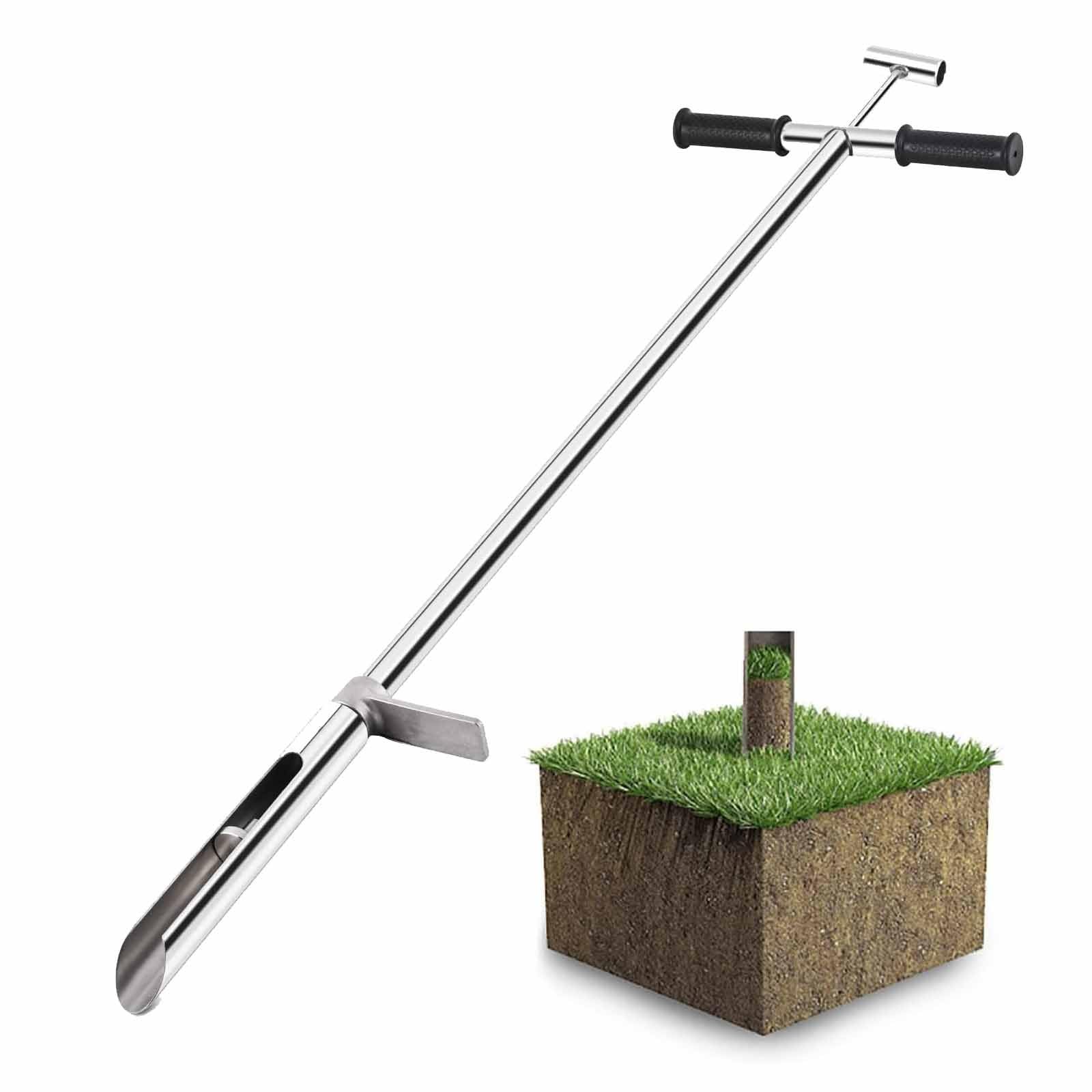 Bodenprobensonde, 91 cm Bodensondenstab, Erdsondenstab, Bodenprobennehmer Mit Fußpedal, Für Bodenprobenentnahme, Gartenarbeit(Dia 50MM(2in))