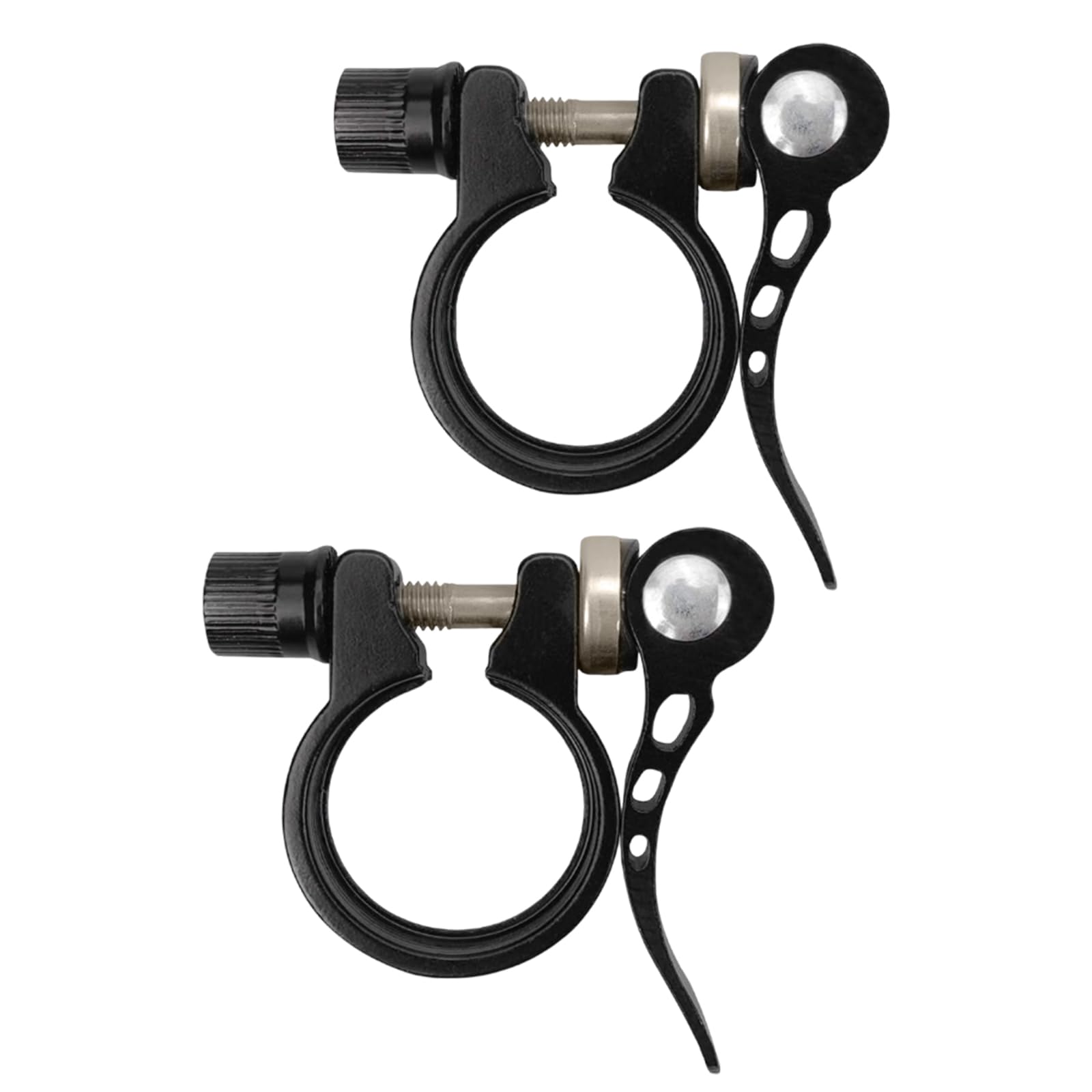 EMTPJAL 2PCS Bicycle Seatpost Clamps, Aluminium Alloy Quick Release Bike Seat Tube Clips, 28.6mm & 31.8mm Saddle Seat Collars for Mountain Road Folding Bikes