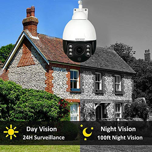 Outdoor WiFi PTZ 5X Optical Zoom IP 2MP Camera for Security Surveillance with Built-in Two Way Audios Support 128Gb SD Card Slot,IP66 Waterproof,IR Night Vision,RTSP and E-Mail Push Alerts - Thumbnail 3