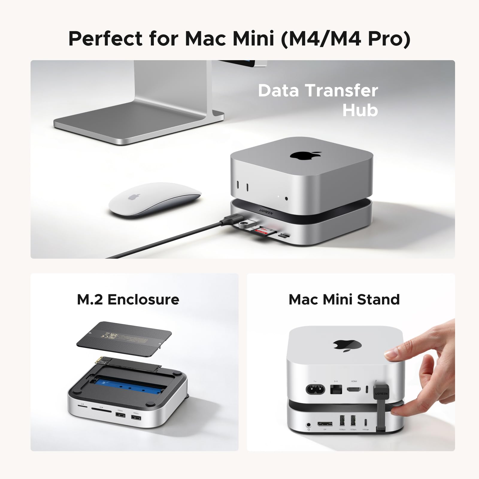 Amazon.com: UGREEN Mac mini M4 Dock DP Hub 4K@144Hz with NVMe