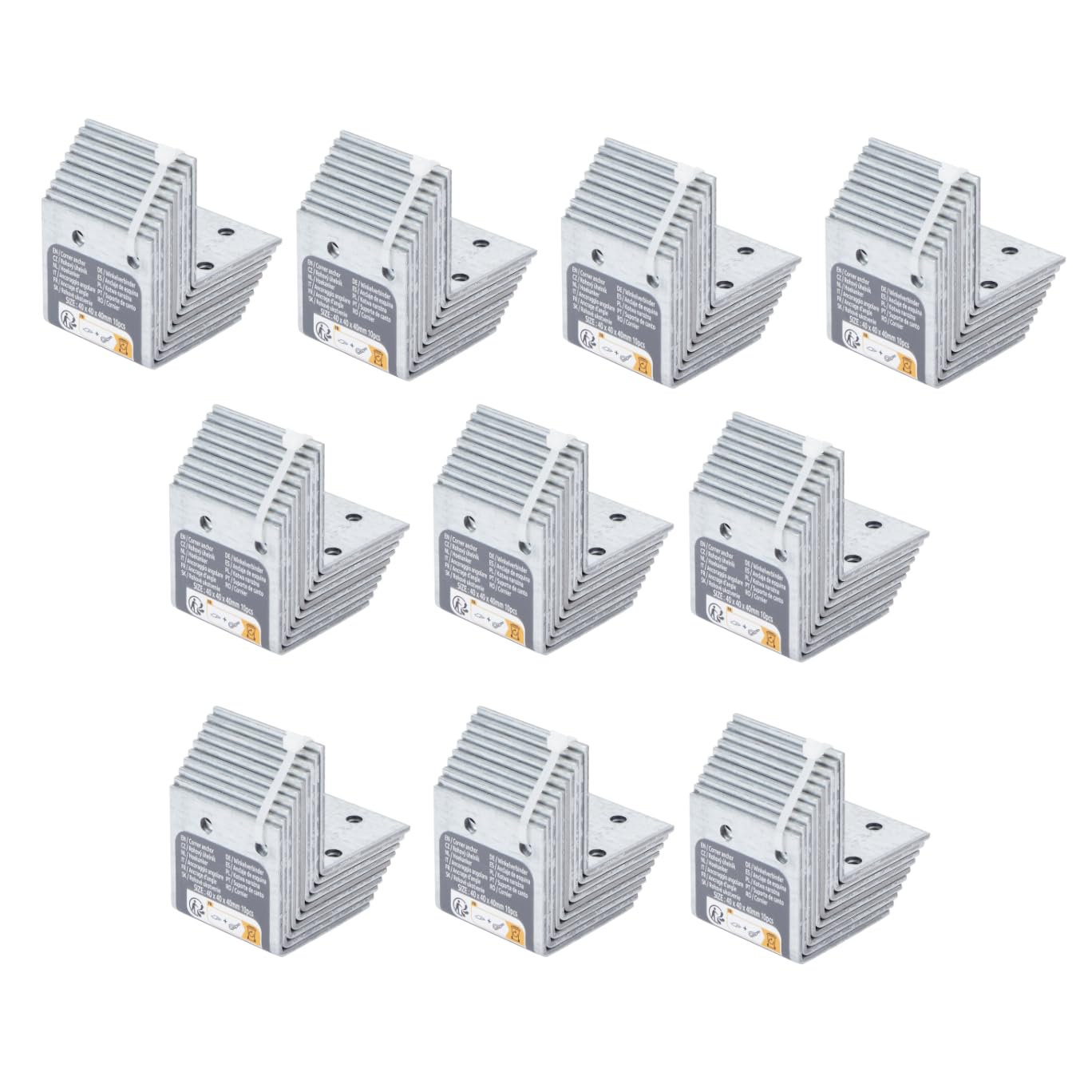 Équerres de fixation 40mm stabiliser meuble bois qui bouge lot de 100 pièces