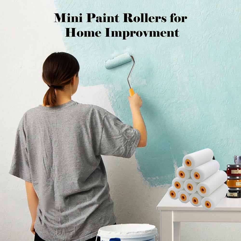 Lot De 5 Rouleaux De Peinture En Mousse Pour Enfants - Rouge[764