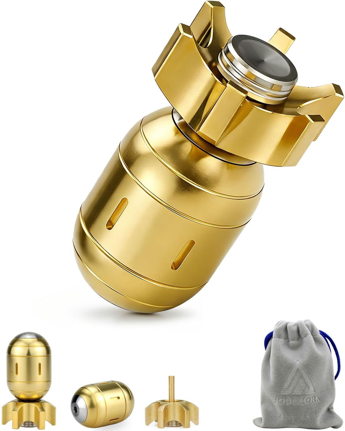 3-in-1 Metal Fidget Spinner for Adults, EDC Clicker, Atomic-Style Desk Toy, Premium Office Stress Relief Gift for Men & Teens (Mix)