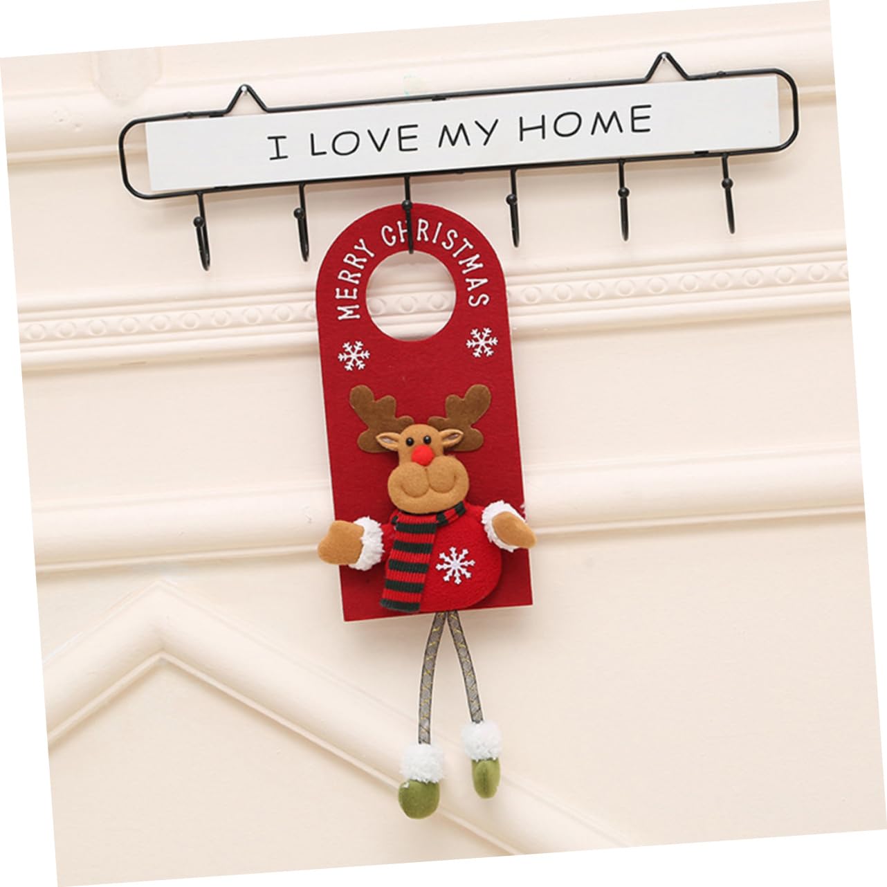ABOOFAN 9 STK Weihnachtstür hängt Weihnachtskamin zum Aufhängen Haustürschilder Christmas Tree Ornaments wrihnachtsbaumschmuck Weihnachtsdekorationen Cartoon-Türverzierungen Weihnachten