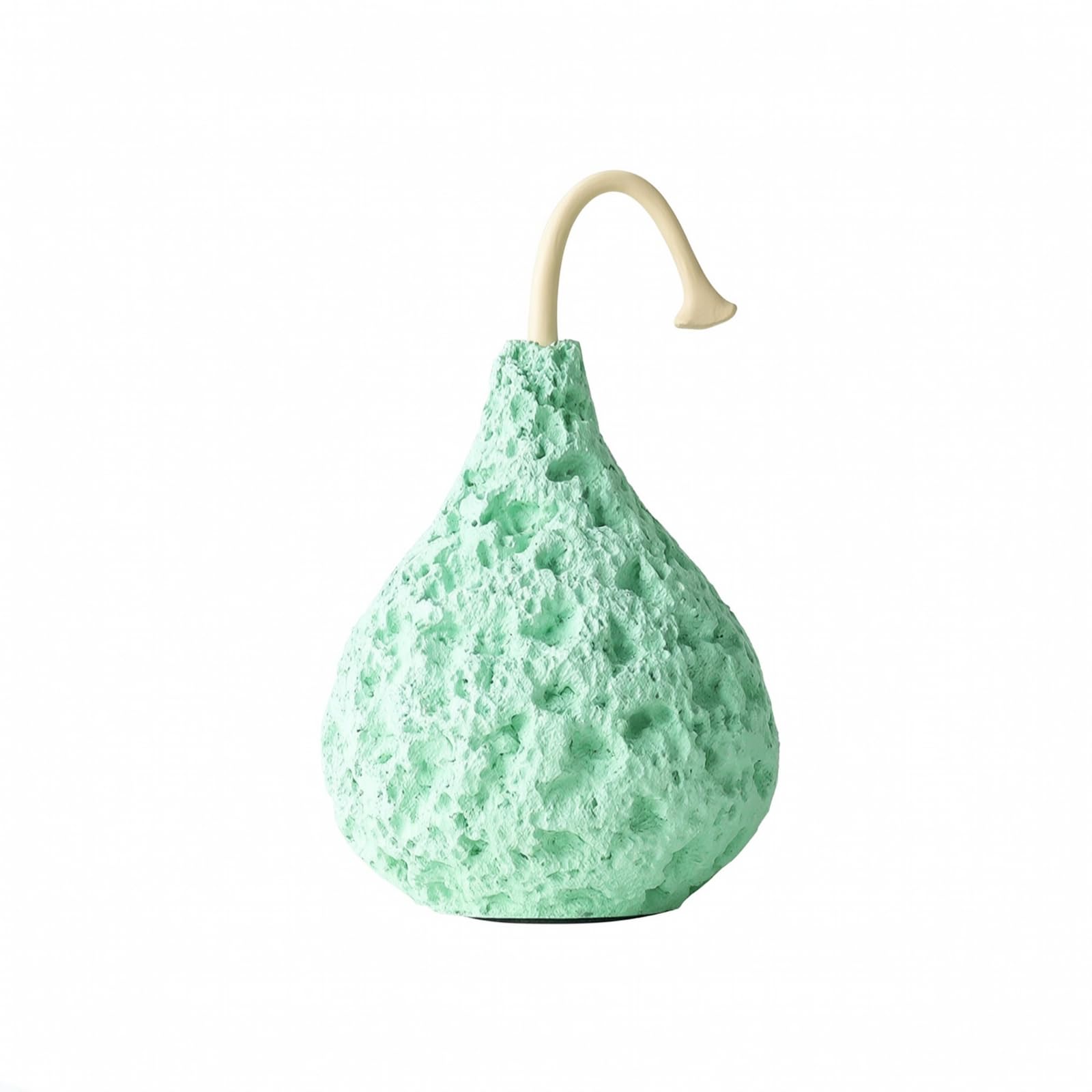 Poire en Résine Eff Pierre | Socle Plat Stable, Décoratif en Forme Poire, Style épuré Moderne, Décoration, pr lon, Bureau, Vert