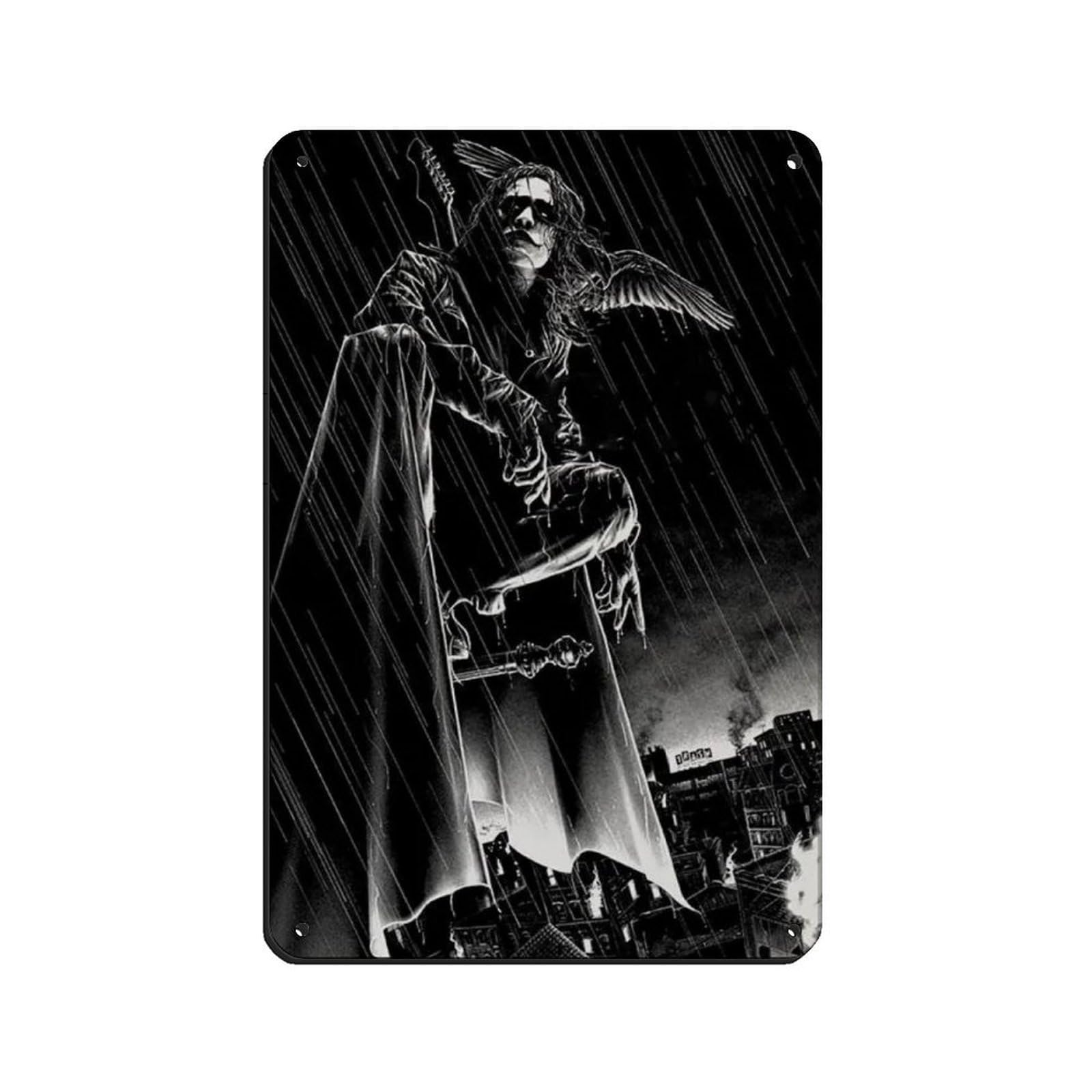 Wjwart Style The Crow Poster Movie Poster Retro Poster Metal Tin Sign Chic Art Retro Iron Painting Bar People Cave Cafe Family Garage Poster Wall Decoration 8X12inch(20X30cm)