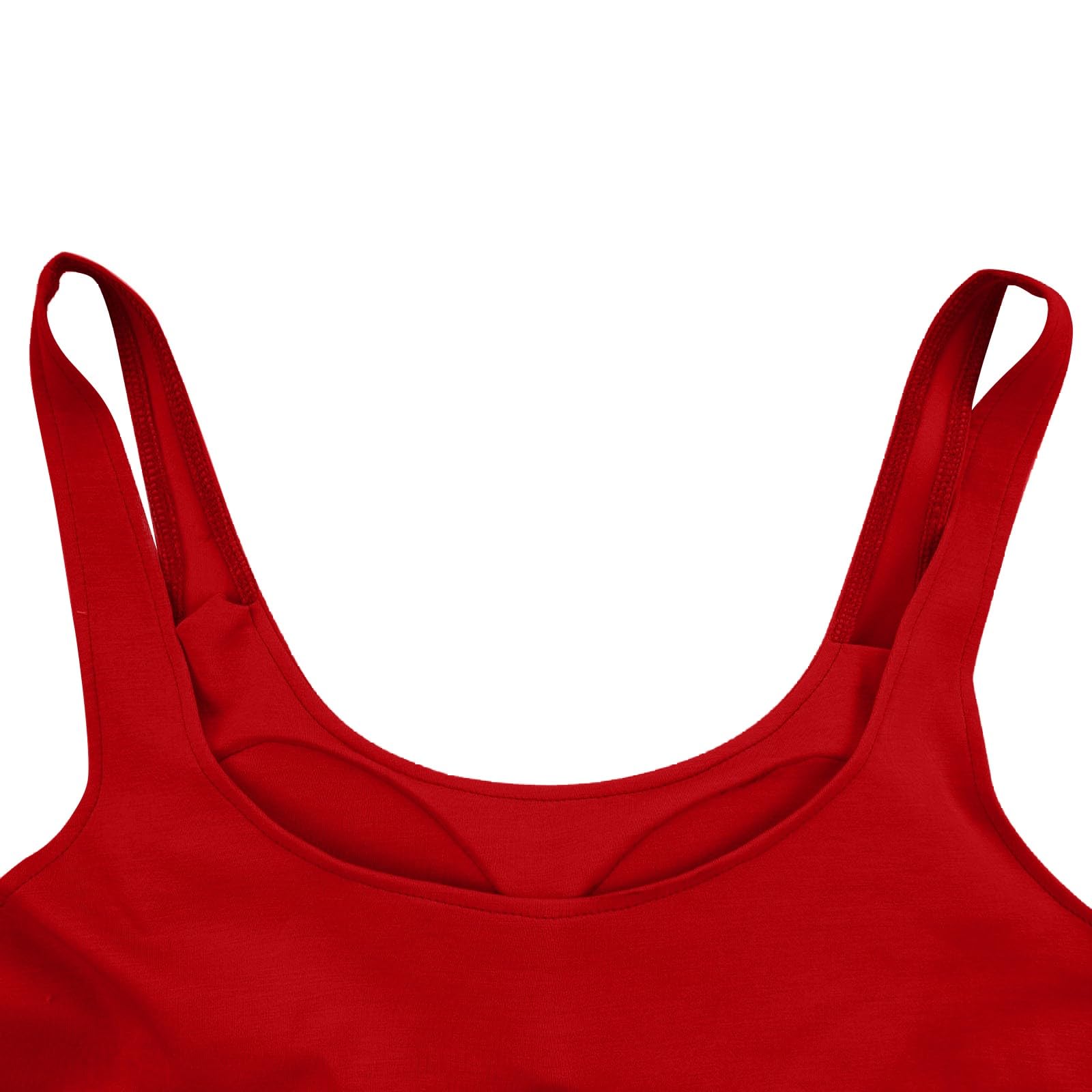 Camisola Tops para Mujer UK Soporte Levantamiento Algodón Sujetador Incorporado Cuello Cuadrado Chaleco Cami Correa Luz Agregar Acolchado Sin Mangas Tiras Yoga Ajuste Seco Moda Casual Gimnasio
