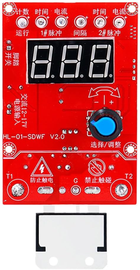 Generic 100A Spot Welding Control Board Adjust Time Current Adjustable Pulse Controller Digital Display Precision Welder Controller Board for Repairing Supplies