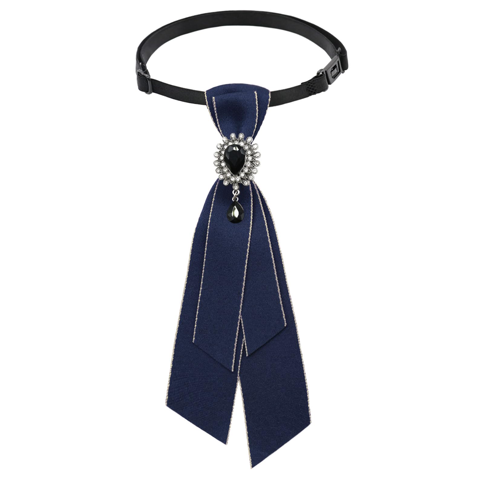 LJBFNN Bow Ties for Women, Adjustable Cute Short Womens Tie with Pearl