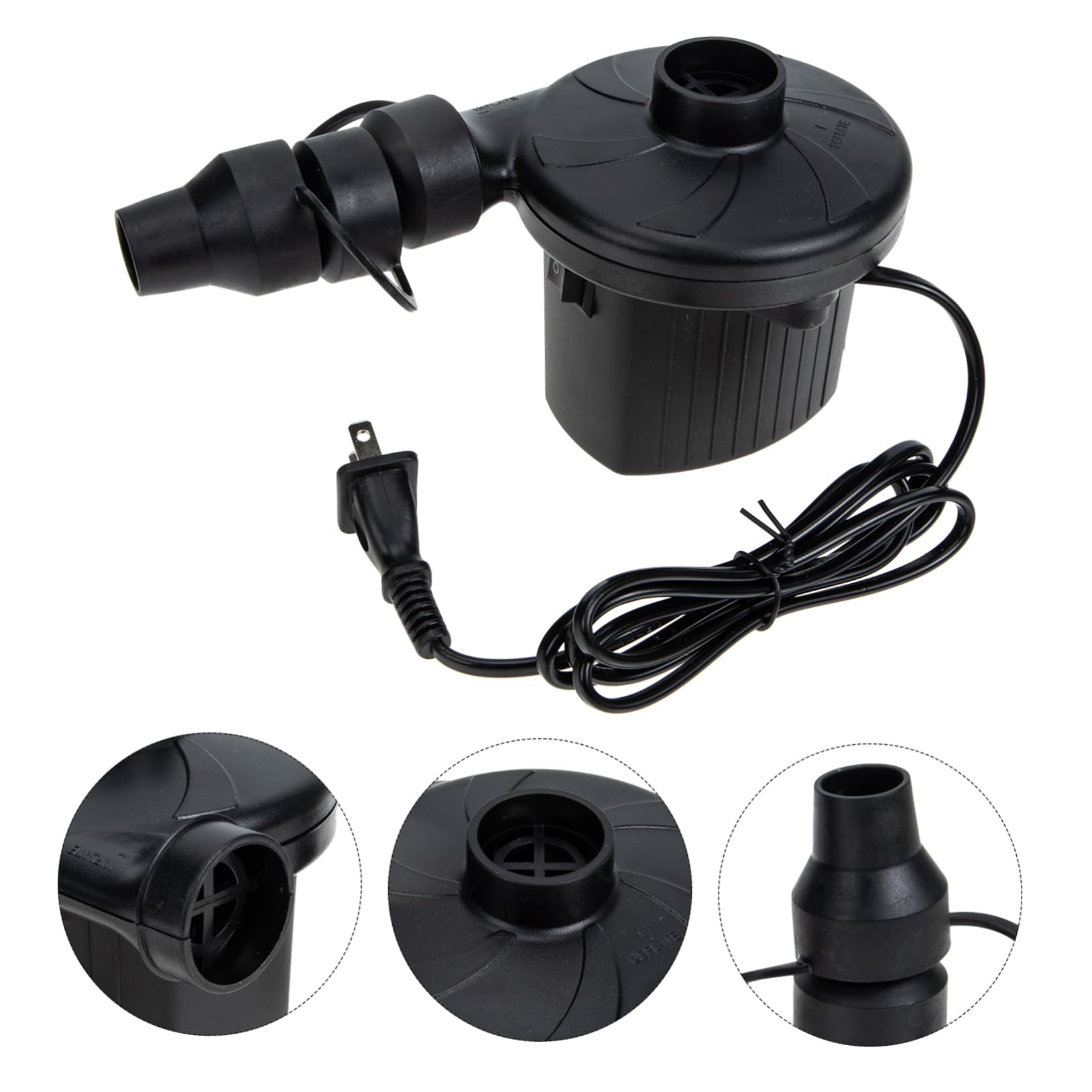 Happyyami 1 Set Electric Air Pump for Inflatable Water Sports Quick Inflate for Pool Floats and Air Mattresses Design Portable and Lightweight Compatible