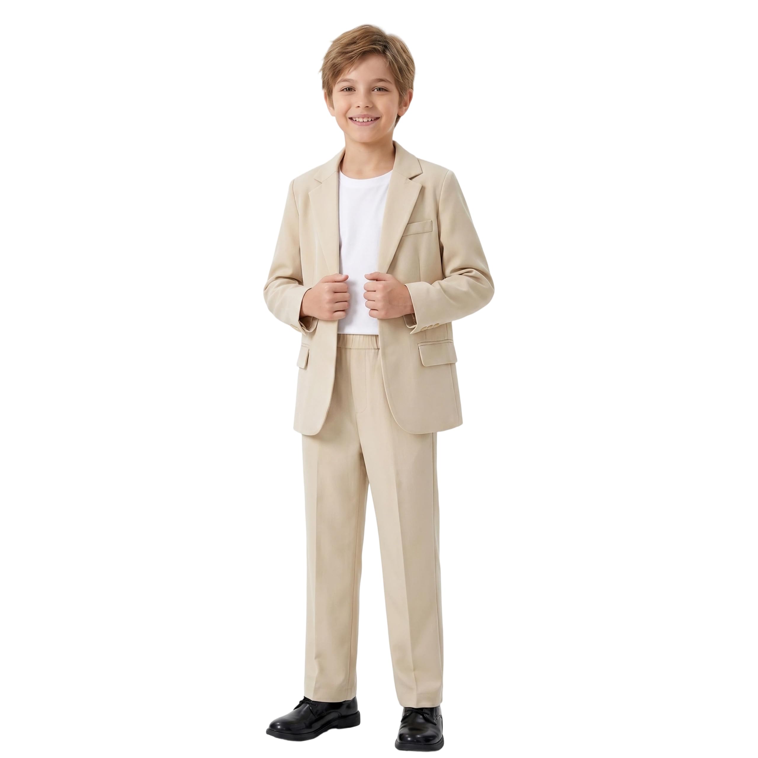 LOLANTA Conjunto de Traje de 2 Piezas para niños, Chaqueta y pantalón, Ropa Informal o Traje para Bodas, pajes, 3-13 años