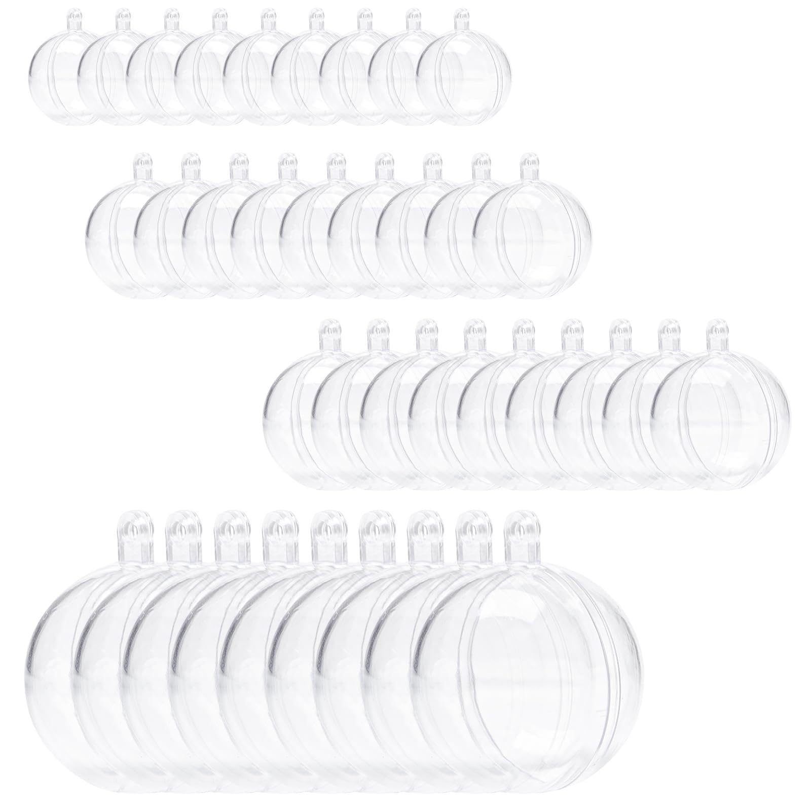 Boule en plastique transparente remplissable pour loisirs créatifs de Noël