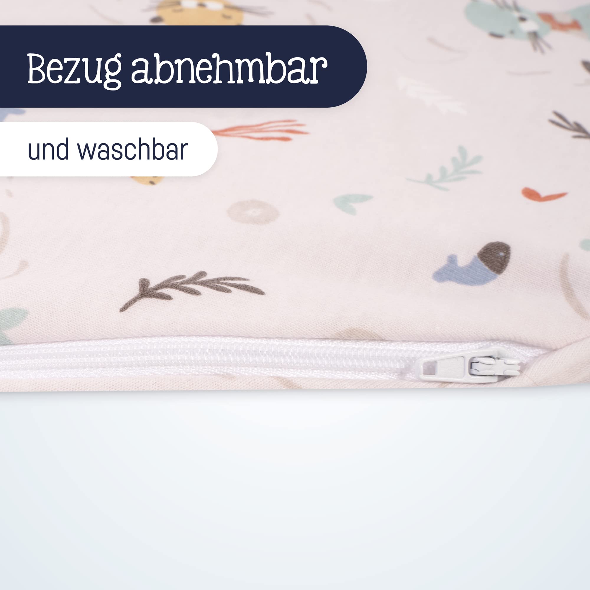 Julius Zöllner Jersey Stillkissen ca. 190 cm | Füllung 42 Liter EPS-Mikroperlen | Made in Germany | Bezug aus 100% Baumwoll-Jersey | OEKO-TEX® STANDARD 100 | Little Otti