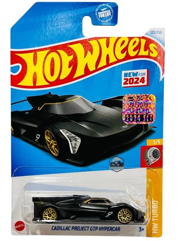 Image of Hot Wheels Cadillac Project GTP Hypercar HW Turbo Ages 3 and Up 123 /250 (Black)