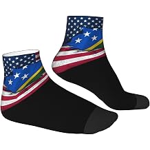 Solomon Islander American Flag Solomon Islands Usa Friendship Exceptional Breathable Ankle Socks | Comfortable, Stylish, And Durable for Men and Women